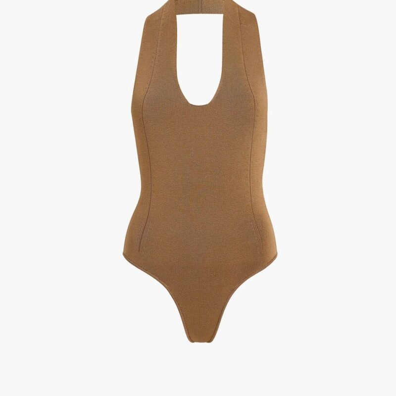 Toto Bodysuit in Carob – Khaite