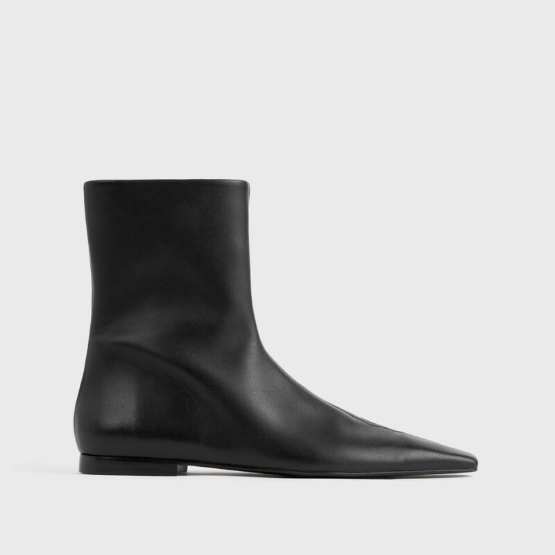 Zipped leather chelsea boots black – Toteme - INT