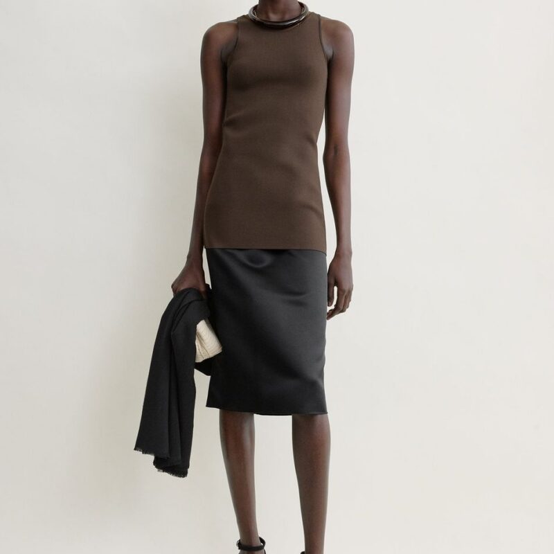 Classic compact knit tank walnut – Toteme - INT