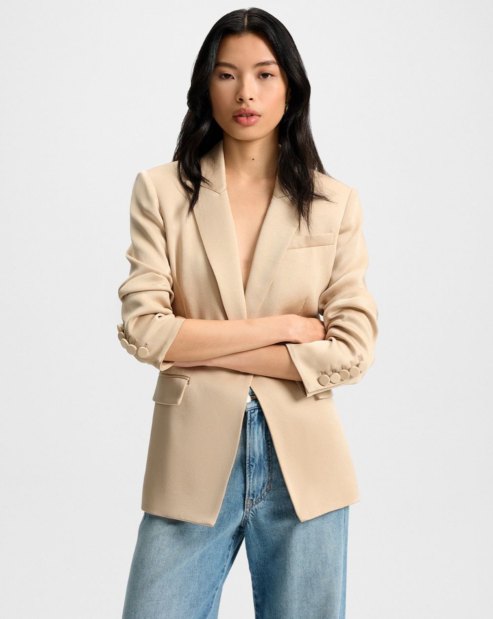 Long and Lean Satin Dickey Jacket – Veronica Beard