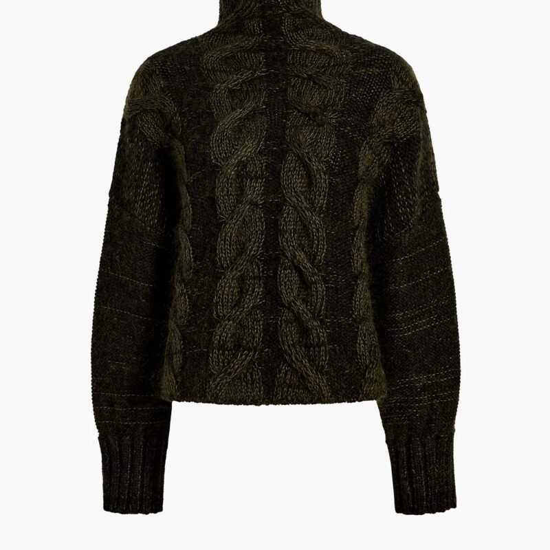 Nico Sweater in Black and Olive Multi – KHAITE