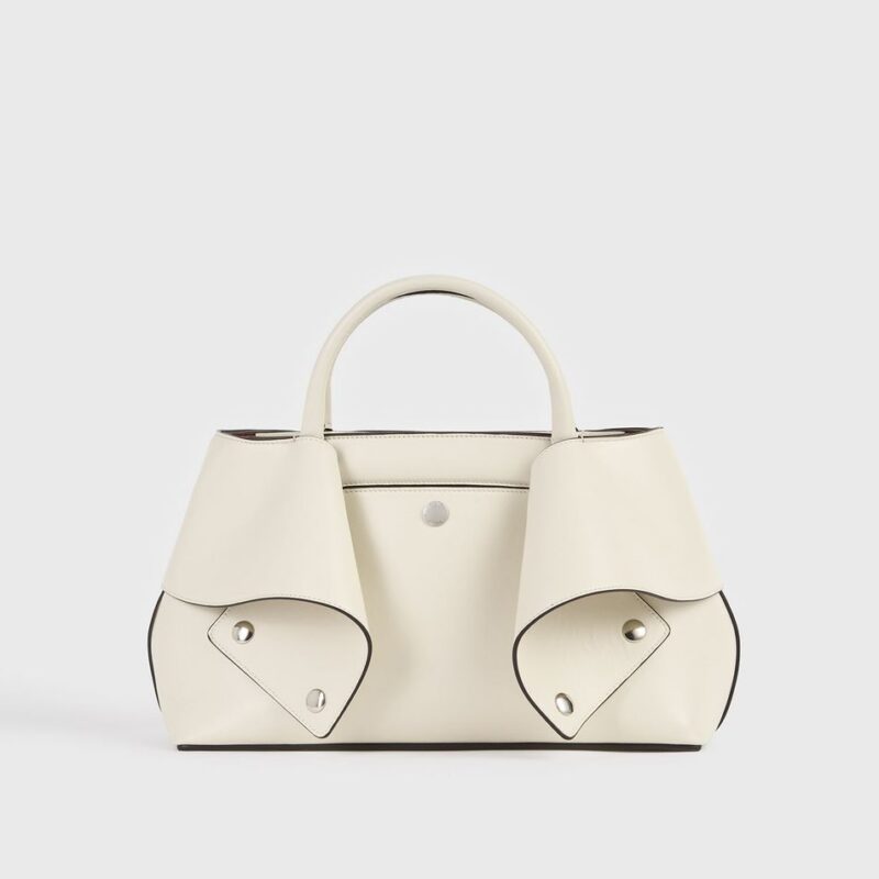 Small mercer leather tote stone/red – Toteme - INT