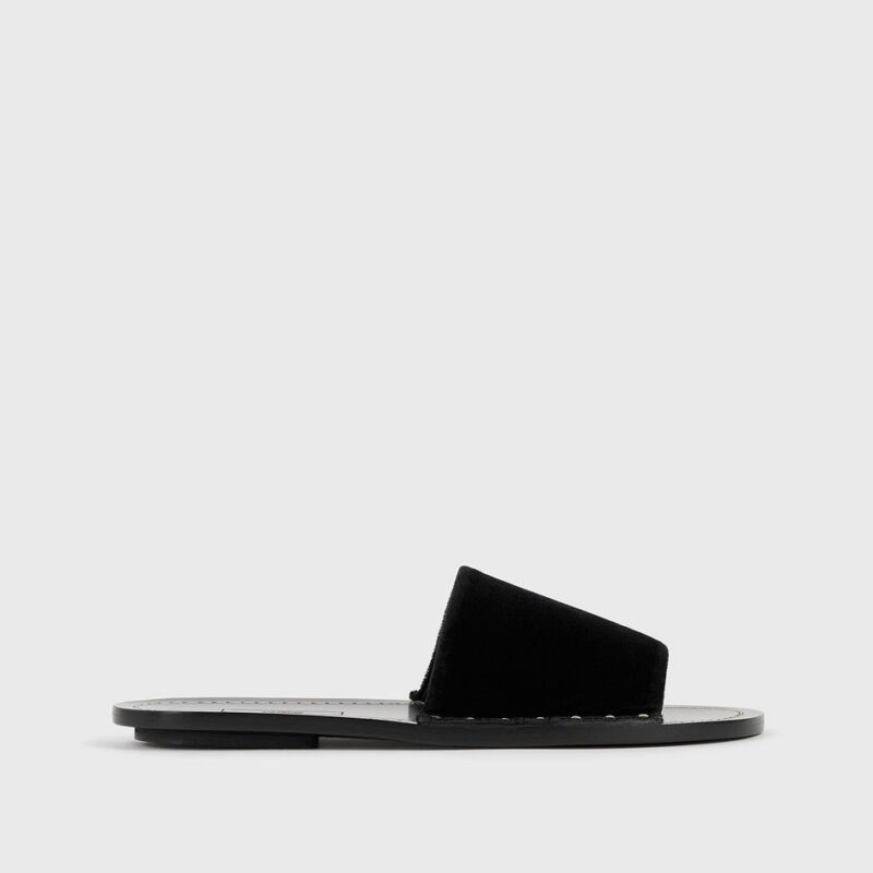 Studded velvet slides black – Toteme - INT