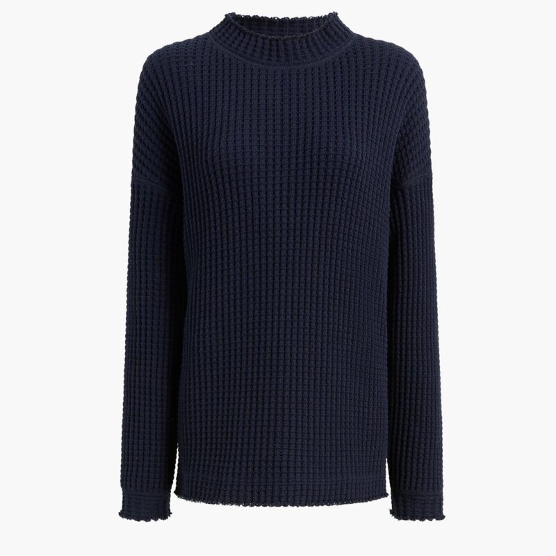 Dylan Top in Dark Navy Waffle – KHAITE