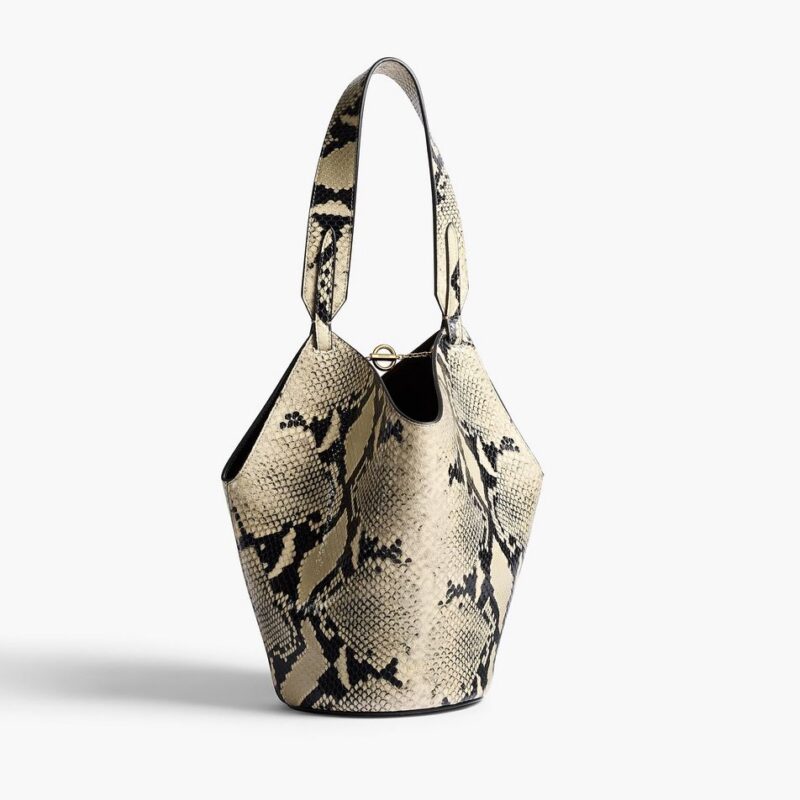 Mini Lotus Tote in Python-Embossed Leather – Khaite