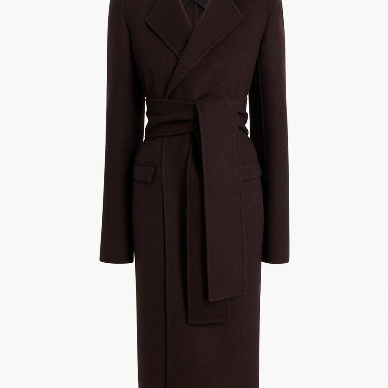 Jelson Coat in Dark Brown – Khaite