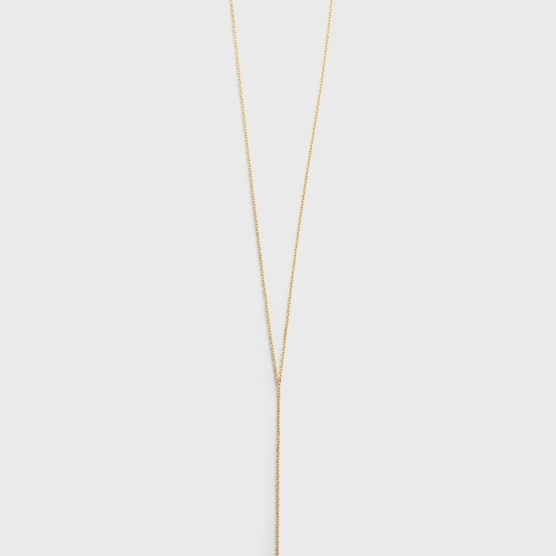 Tiger's eye drop necklace honey/gold – Toteme - INT