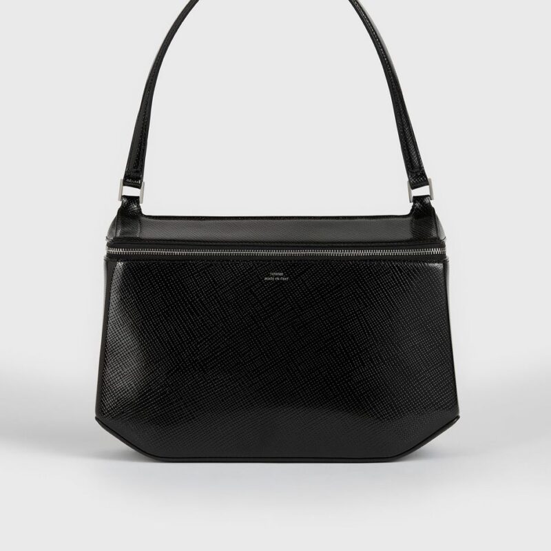 Clip palmellato-patent shoulder black – Toteme - INT