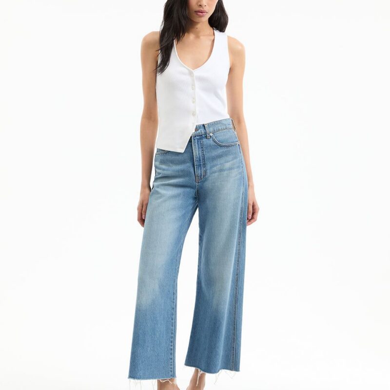 Taylor Cropped Wide-Leg Jean – Veronica Beard