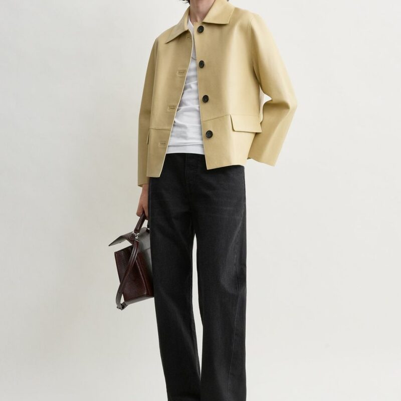 Bonded leather jacket chai – Toteme - INT