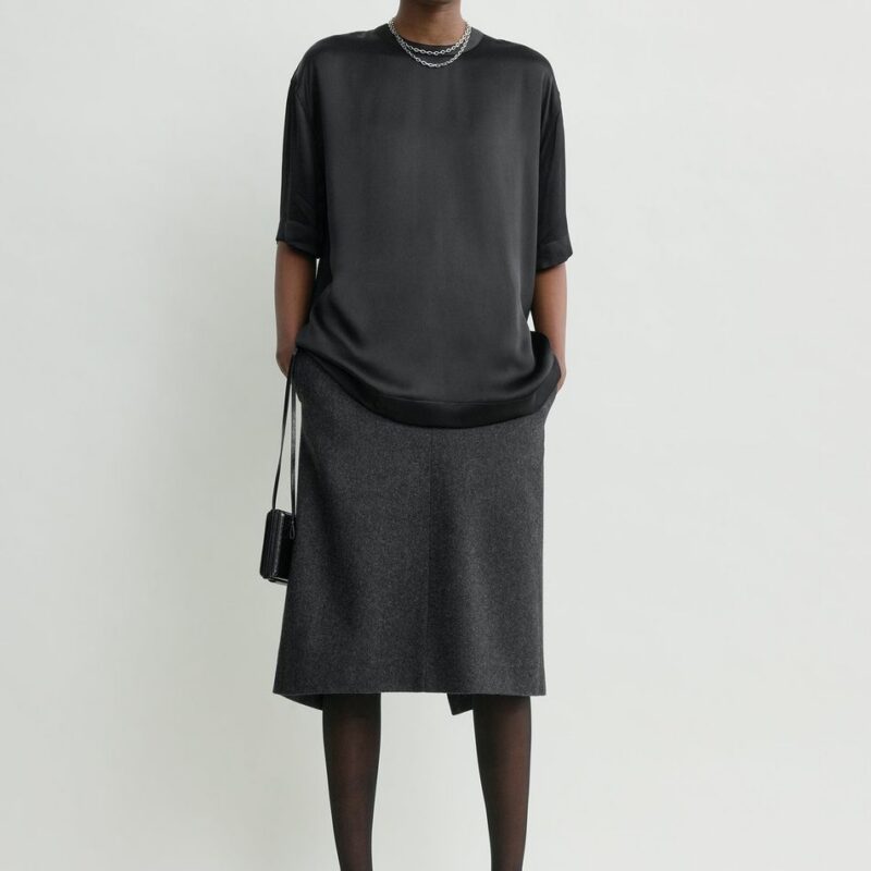 Satin tee black – Toteme - INT