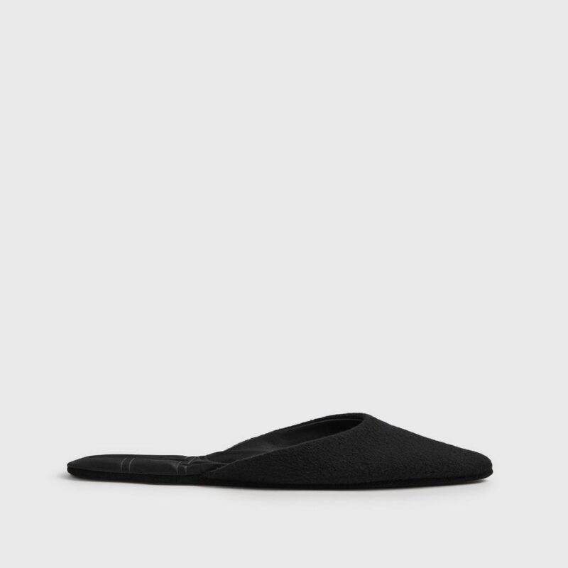 Wool-cashmere lounge slippers black – Toteme - INT