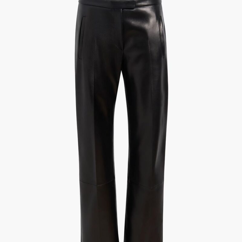 Miles Pant in Black Leather – Khaite