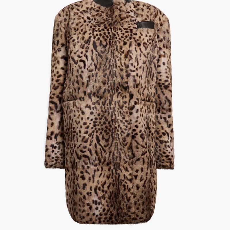 Comelle Coat in Leopard Print Lapin – Khaite