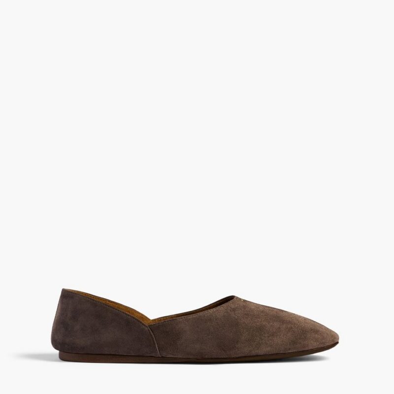 Jane Flat in Sable Suede – Khaite