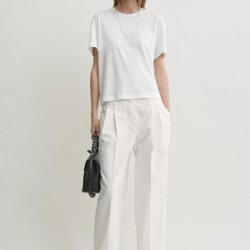 Relaxed chino trousers white – Toteme - INT