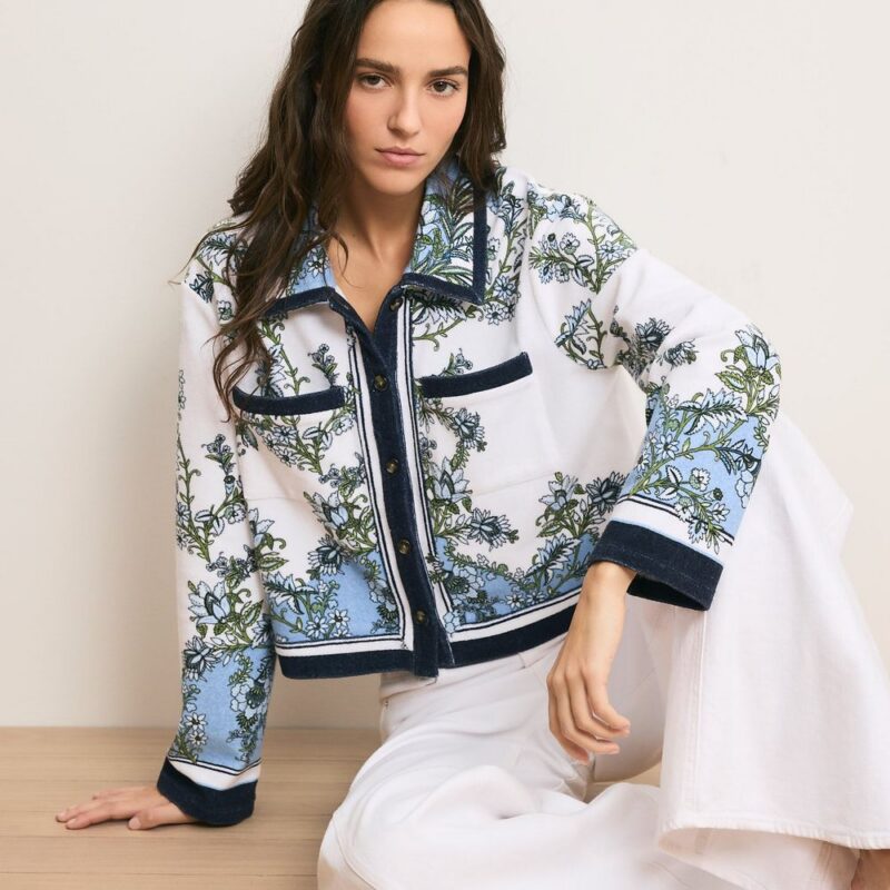 Novelle Terry Button-Down Shirt – Veronica Beard