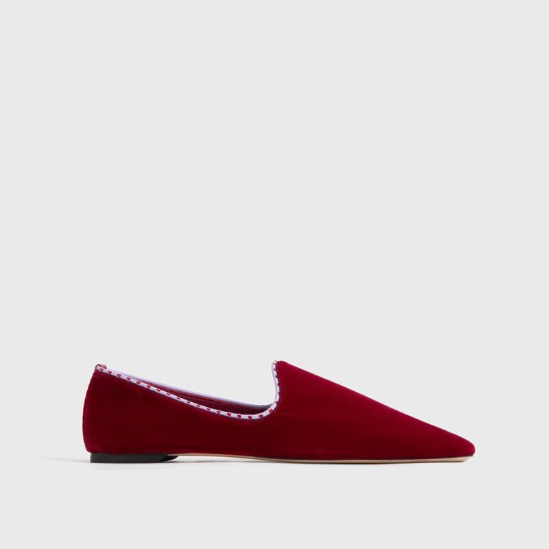 Velvet venetian slippers red – Toteme - INT