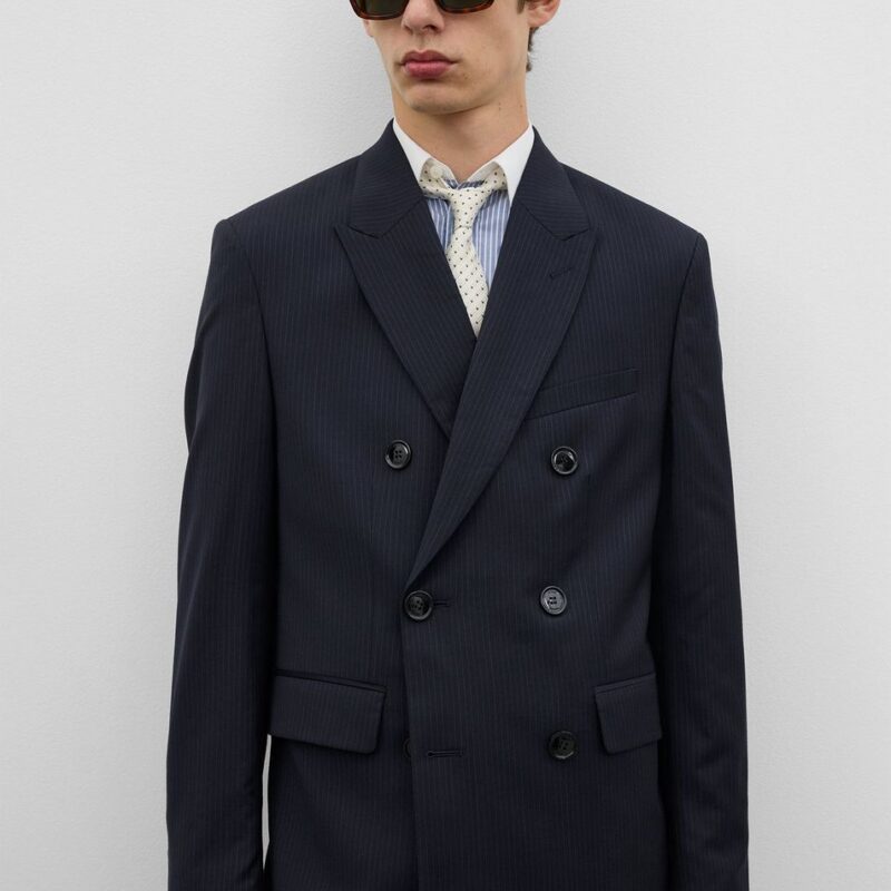 Boxy DB jacket navy – Toteme - INT