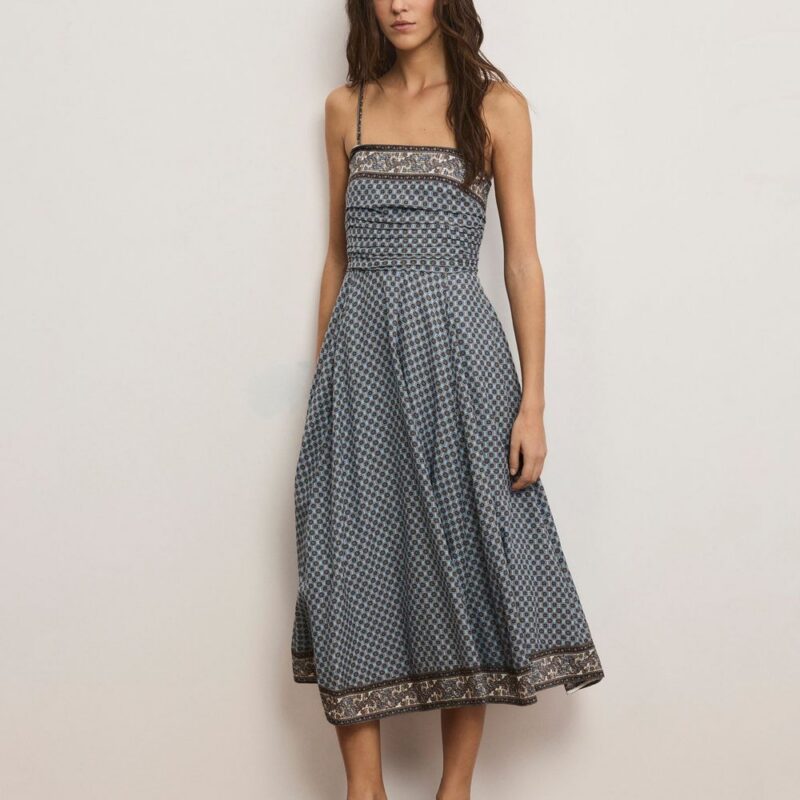 Lana Scarf-Print Midi Dress – Veronica Beard