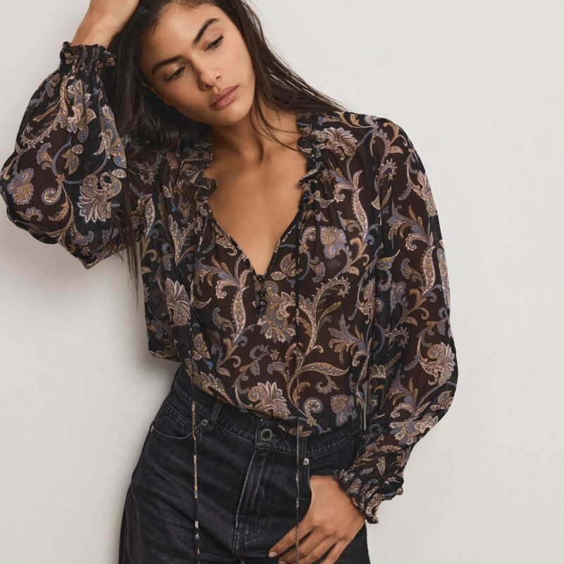 Hickory Paisley Blouse – Veronica Beard