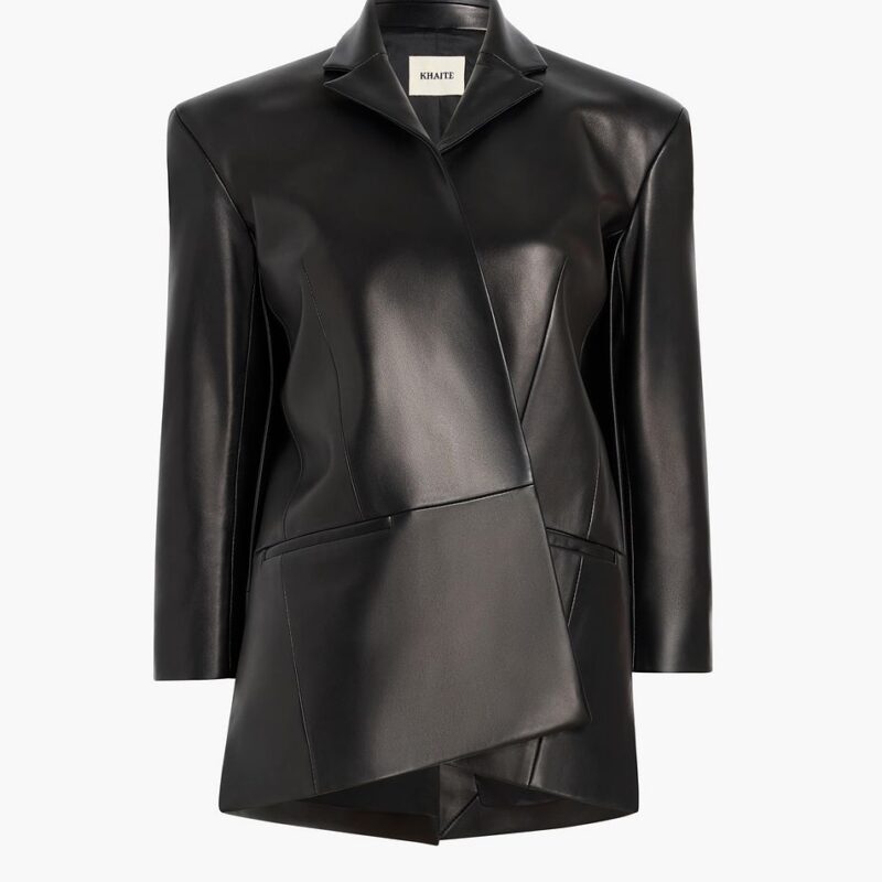 Palto Jacket in Black Leather – Khaite