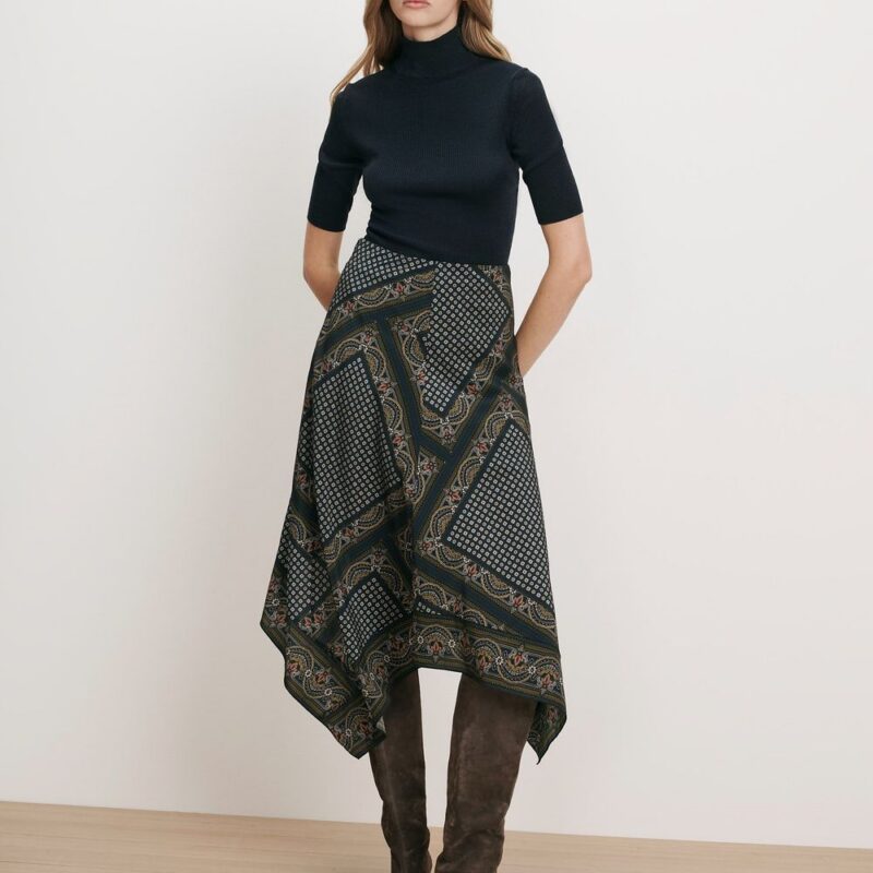Hartley Asymmetric Midi Skirt – Veronica Beard