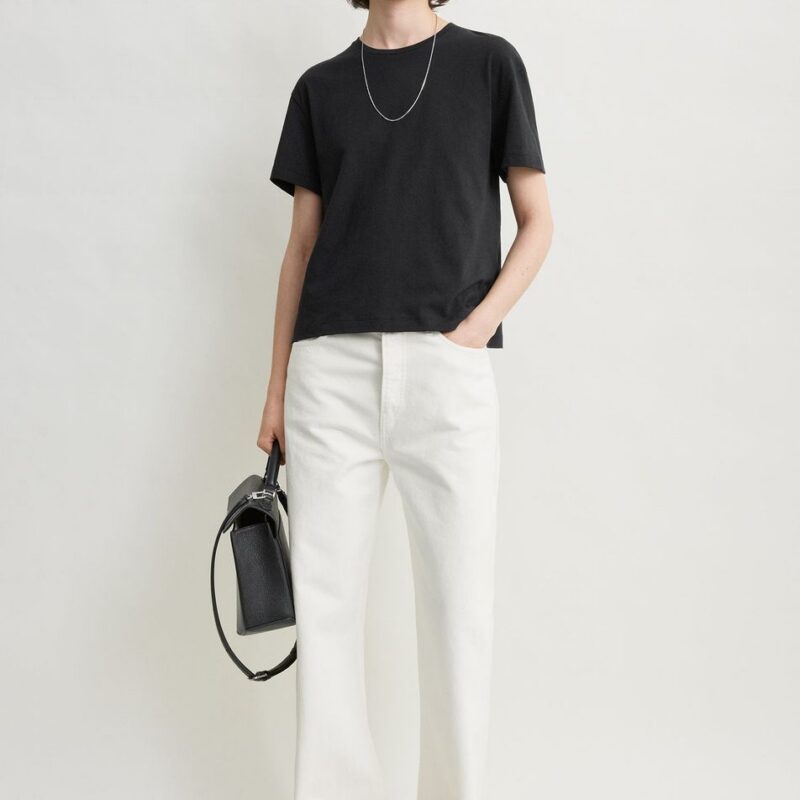 Classic embroidered tee black – Toteme - INT