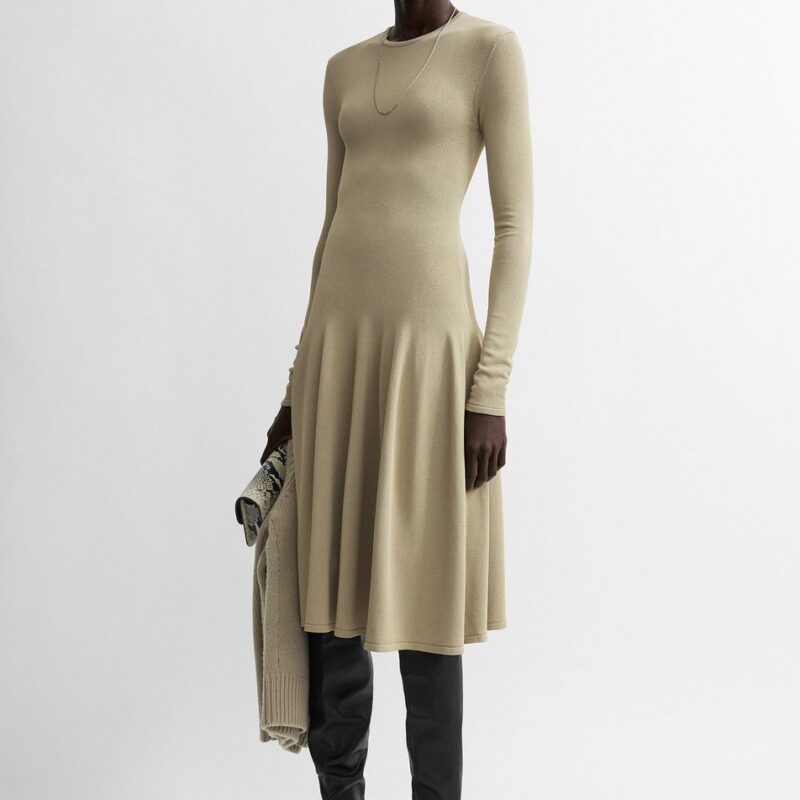 Sculpted knit dress sage – Toteme - INT