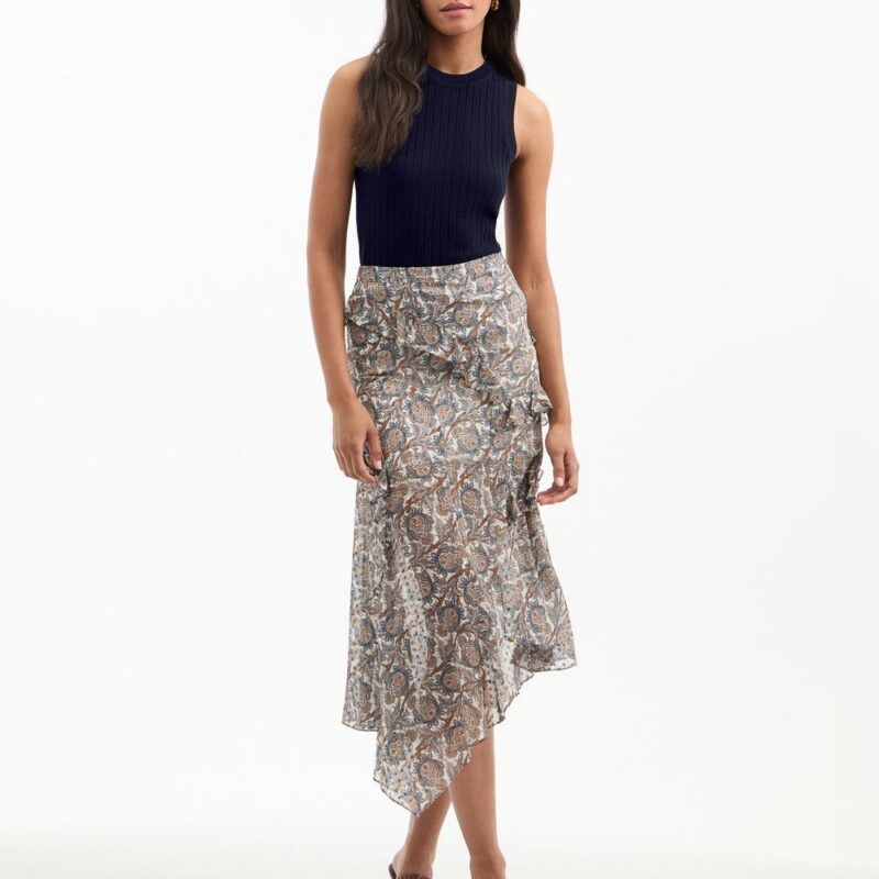 Eleonora Silk Midi Skirt – Veronica Beard