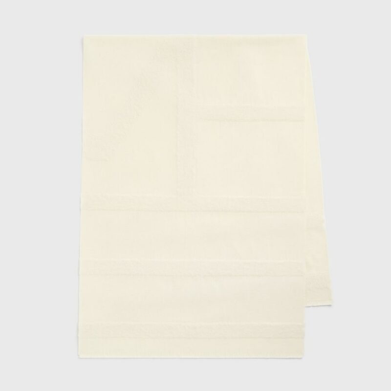 Monogram twill scarf off-white – Toteme - INT