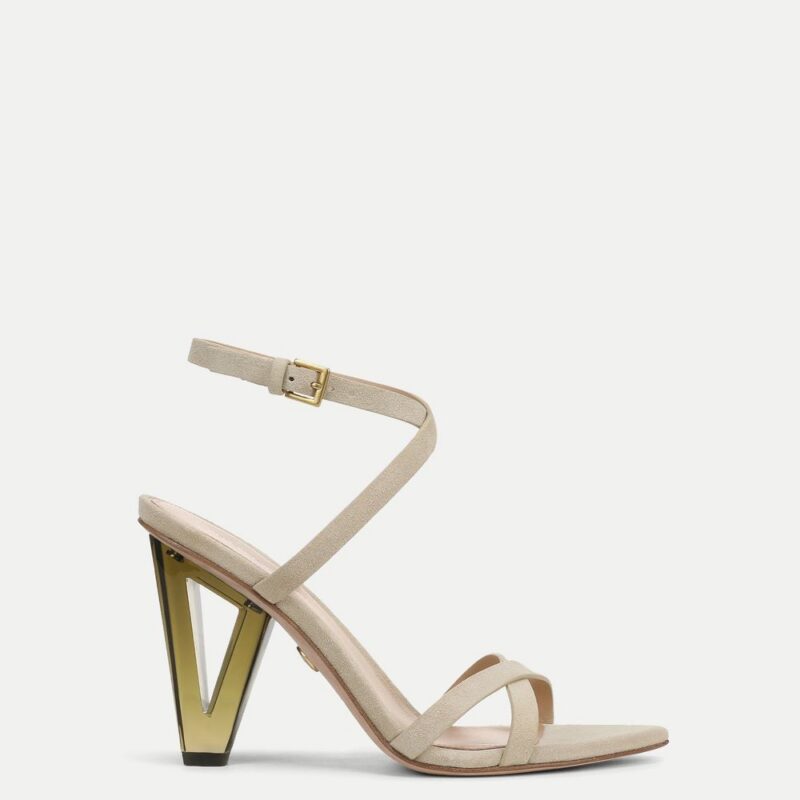 Lanaya Suede Ankle-Wrap Sandal – Veronica Beard
