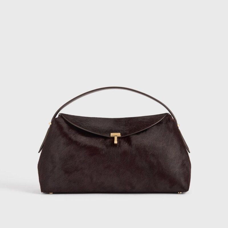 T-lock pony hair top handle wine – Toteme - INT