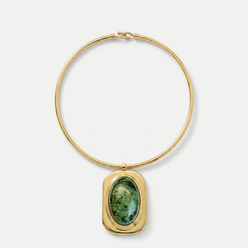 Turquoise Cabochon Collar Necklace – Veronica Beard