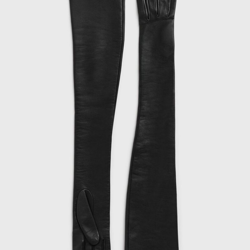 Extra-long leather gloves black – Toteme - INT