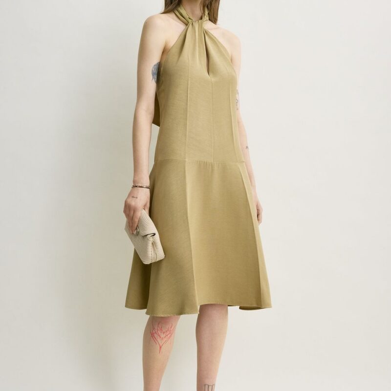 Twist halter dress cumin – Toteme - INT