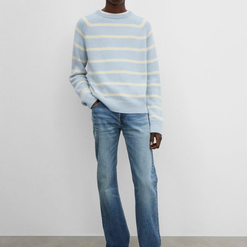 Raglan crew pale blue/white – Toteme - INT