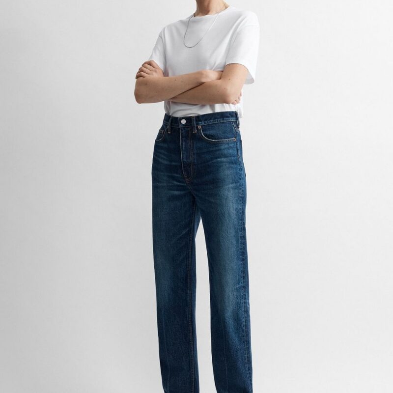 Classic slim denim full length faded blue – Toteme - INT