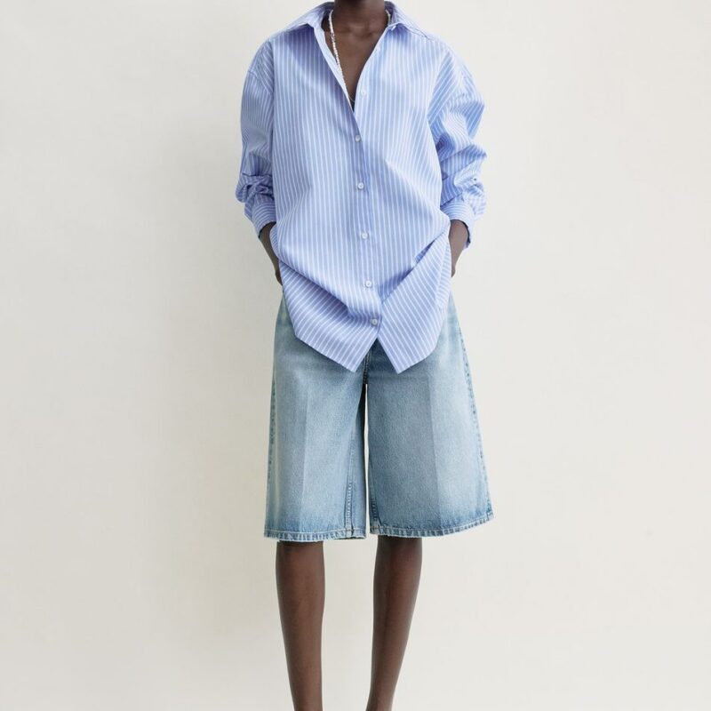 Classic stripe shirt blue/white – Toteme - INT