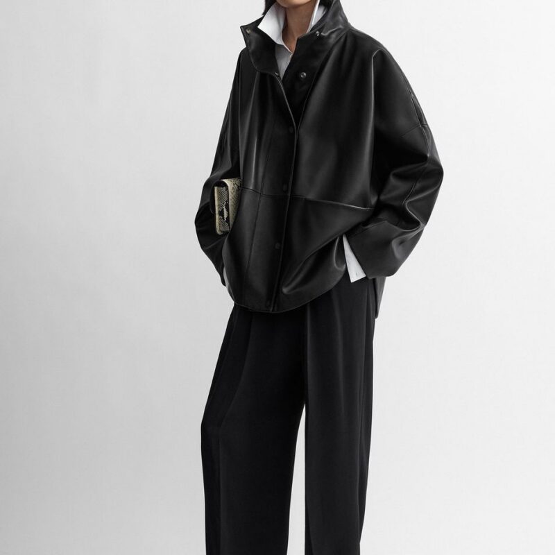 Nappa parachute jacket black – Toteme - INT