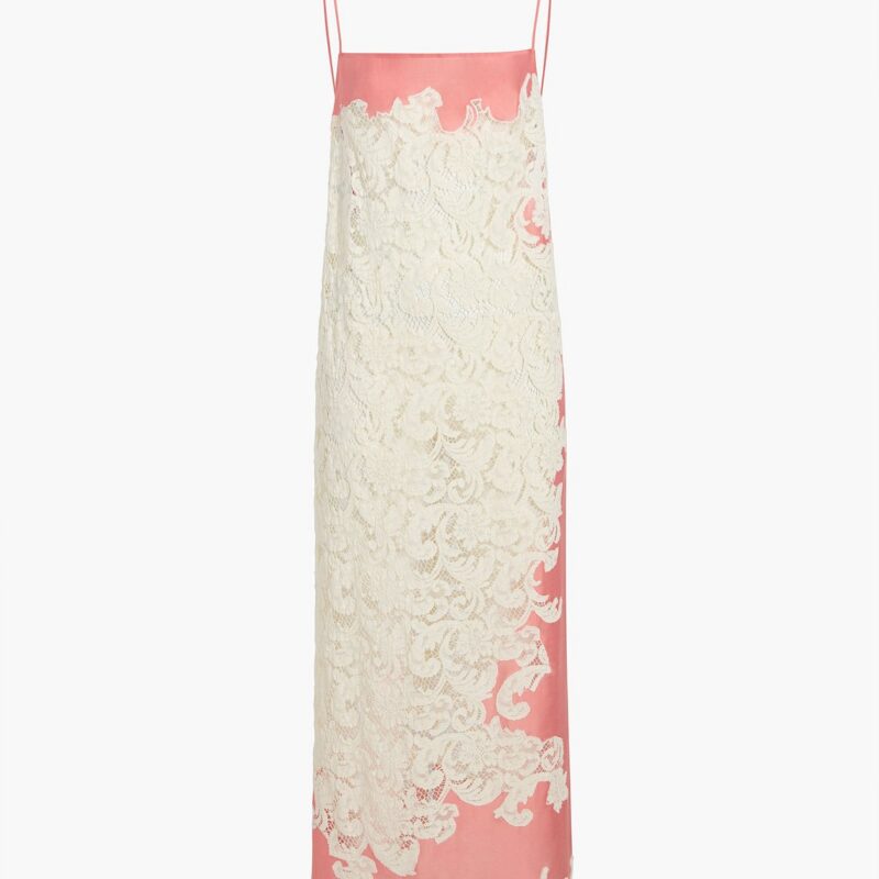 Nevis Dress in Coral – KHAITE