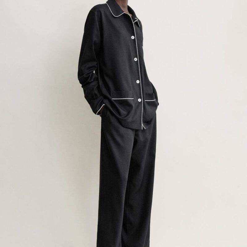 Piped pj top black – Toteme - INT