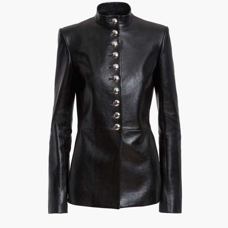 Samuel Jacket in Black Leather – Khaite