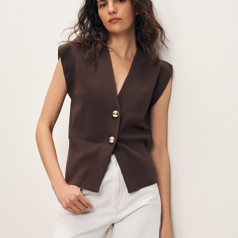 Isador Knit Vest – Veronica Beard