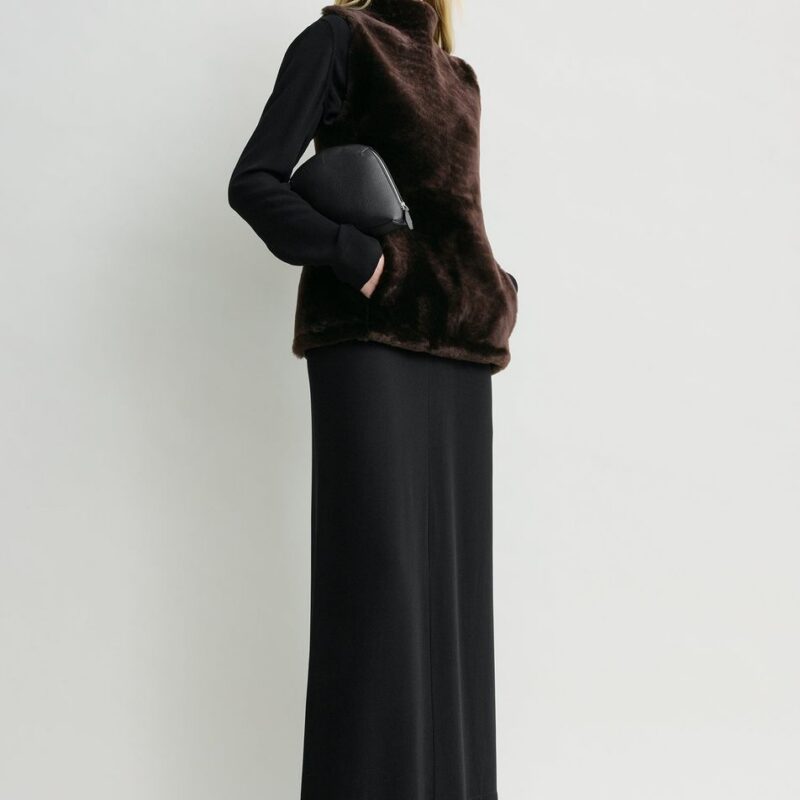 Shearling-front top espresso – Toteme - INT