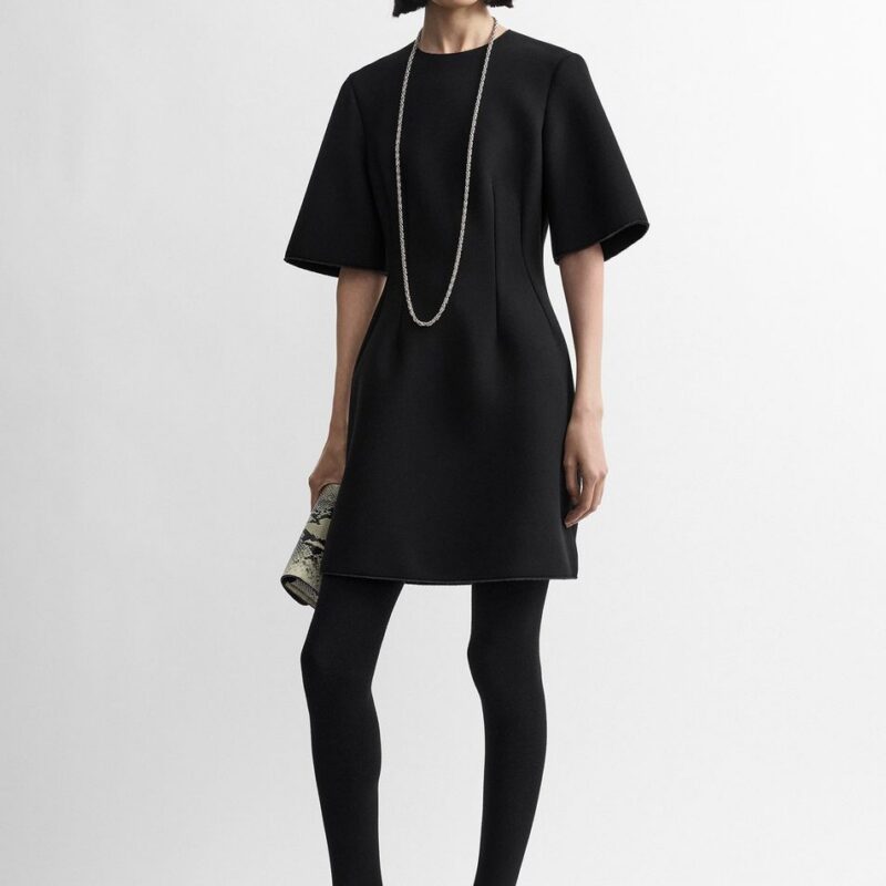 Sculptural short dress black – Toteme - INT