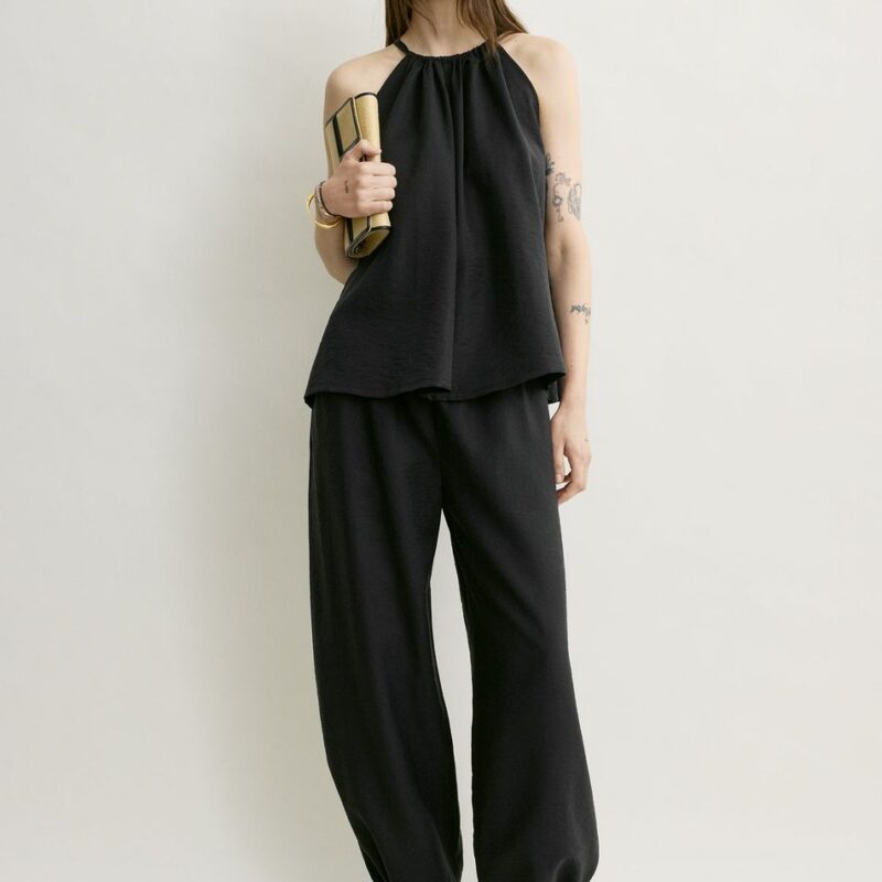 Parachute halter top black – Toteme - INT