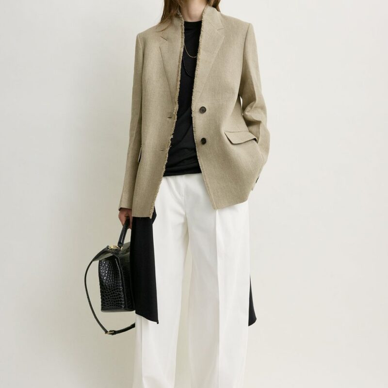 Raw lapel jacket beige – Toteme - INT