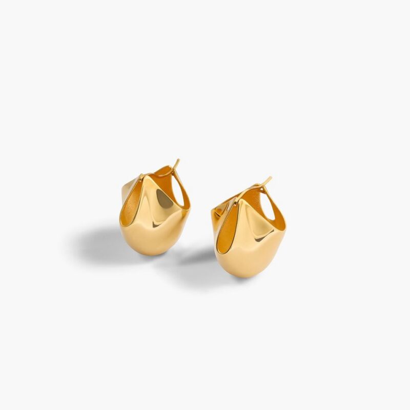 Medium Lotus Earrings in Gold – Khaite