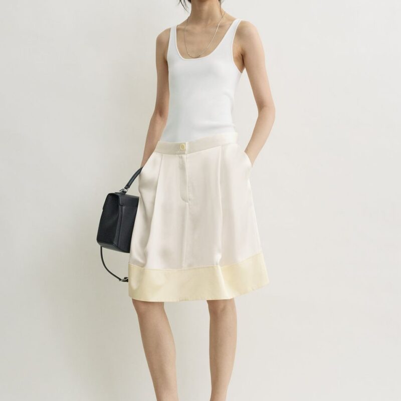 Soft tuxedo skirt white – Toteme - INT